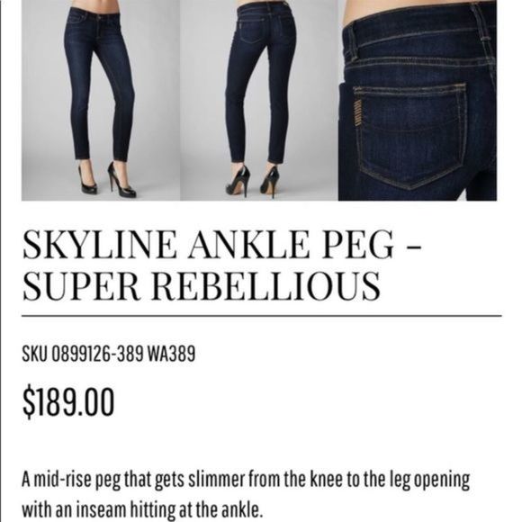 Paige Skyline Ankle Peg in super rebellious - Picture 3 of 13